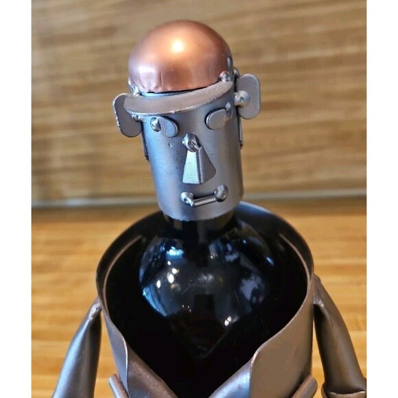 H&K Steel Sculpt￼ure Wine Bottle Holder-Carpenter-Handmade Ltd. Edition - Picture 11 of 11